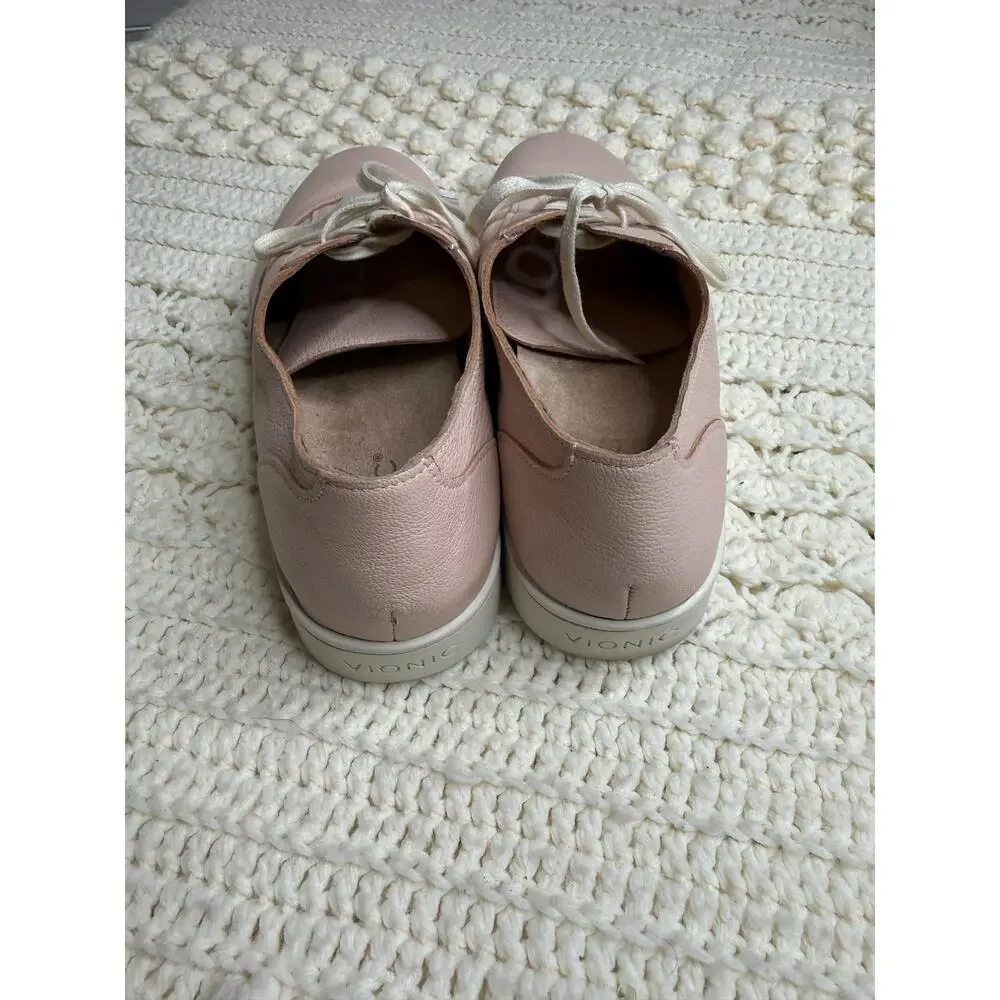 VIONIC Women's 9.5 Callie Lace Up Sneaker Comfort Walking Shoes Cameo Rose Pink